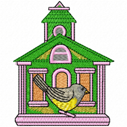 Bird Houses Embroidery Design 2 Bird Houses Embroidery Design 2